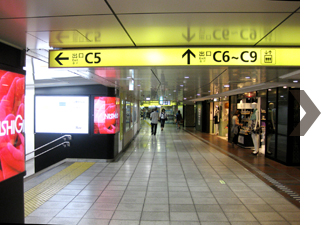 地下鉄銀座線銀座駅からのビー銀座店へのルート